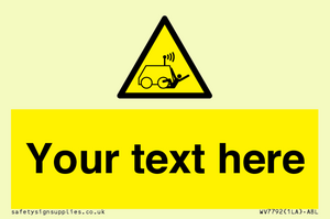 Custom warning run over by operator controlled machine